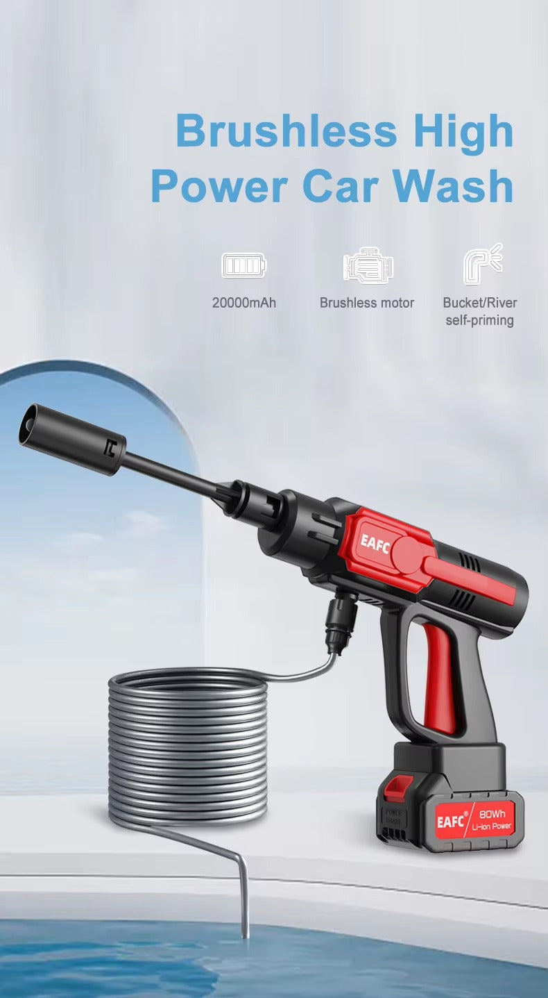 Cordless High-Pressure Car Washer with Brushless Motor (100 Bar)